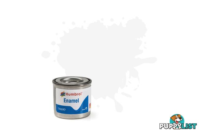 130   HUMBROL ENAMEL PAINT WHITE SATIN - HUMBROL