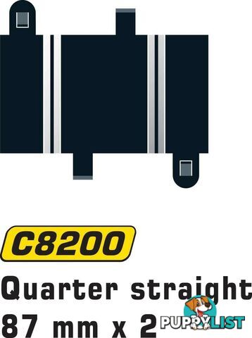 Scalextric C8200 Track Extension 87mm - Quarter Straight x2 - SCALEXTRIC - Does not apply