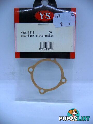 6412 YS ENGINE PART YS60 BACK PLATE GASKET - Does not apply