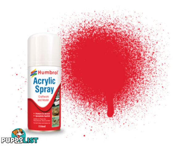 019 HUMBROL ACRYLIC SPRAY PAINT    RED 150ml - HUMBROL