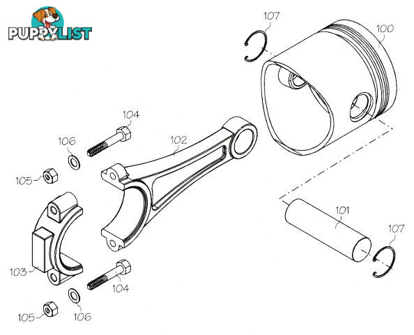 R1005S (YS ENGINE PART) LINER & PISTON SET 60SR