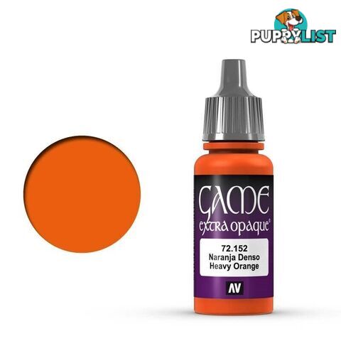 VALLEJO GAME 72152 Color Extra Opaque Heavy Orange 17ml Acrylic Paint