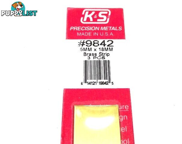 K&S METAL #9842 BRASS STRIP .5X18X300MM 3PCS - K &amp; S METALS