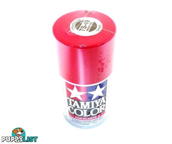 TS-49   TAMIYA ACRYLIC SPRAY PAINT  BRIGHT RED - TAMIYA PAINTS &amp; Accessories