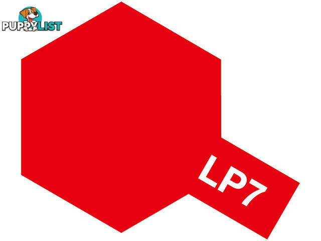 LP-7 TAMIYA LACQUER PAINT PURE RED 10ml - TAMIYA PAINTS &amp; Accessories