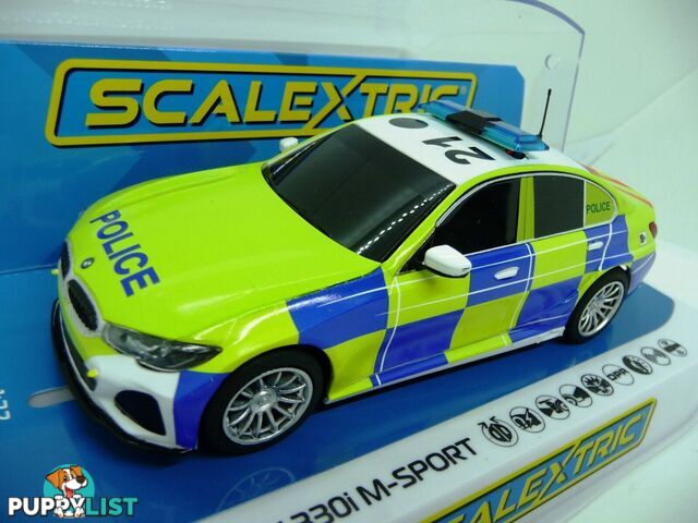 Scalextric C4165 BMW 330i M Sport Police Edition slot car also suits Carrera - SCALEXTRIC - Does not apply