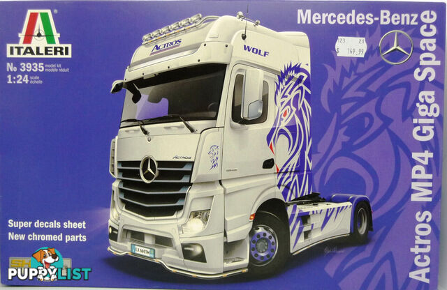 ITALERI MERCEDES BENZ ACTROS MP4 GIGA SPACE 1:24 SCALE PLASTIC MODEL KIT