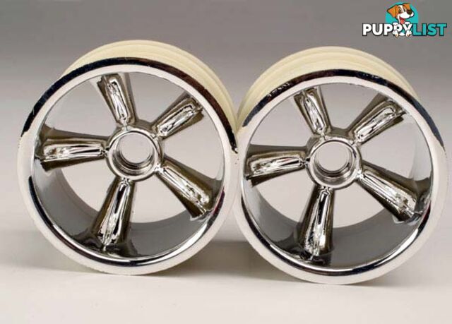 4174 (PART) TRAXXAS WHEELS PROSTAR CHROME-2 - TRAXXAS PARTS