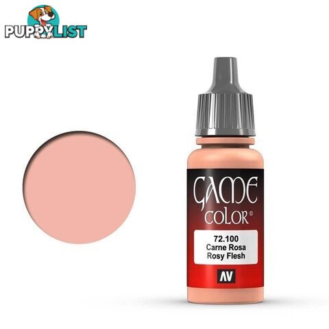 VALLEJO GAME 72100 Color Rosy Flesh 17ml Acrylic Paint