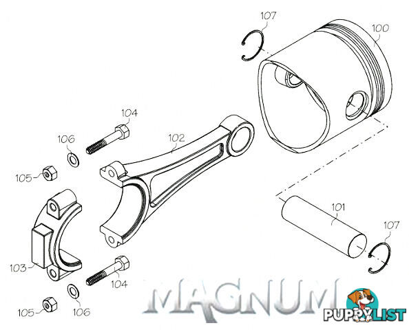 28120 (MAGNUM ENGINE PART) MUFFLER SCREW 2 PCS