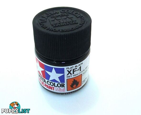 XF-1   TAMIYA ACRYLIC PAINT FLAT BLACK - TAMIYA PAINTS &amp; Accessories