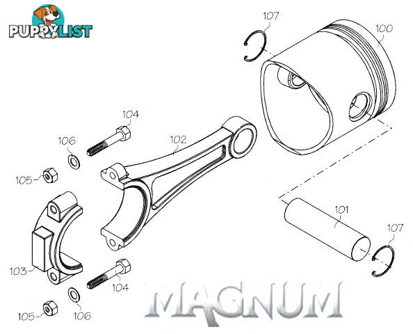 6203 (MAGNUM ENGINE PART) CYLINDER PISTON SET