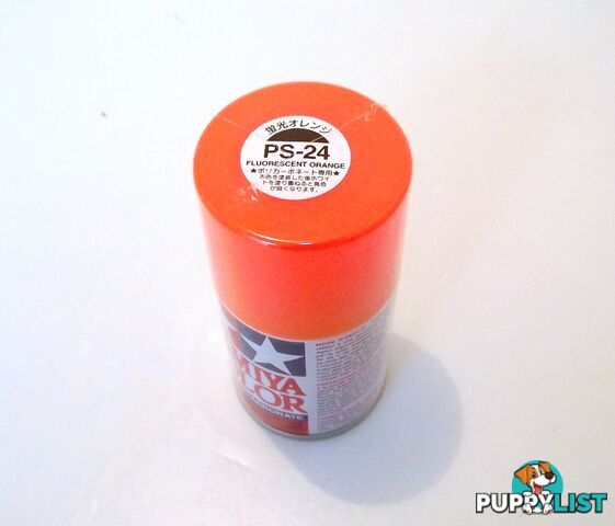 PS-24   TAMIYA POLYCARBONATE SPRAY PAINT FLUORO ORANGE - TAMIYA PAINTS &amp; Accessories