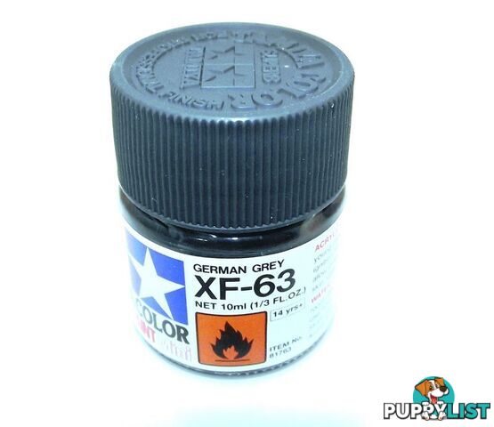 XF-63   TAMIYA ACRYLIC PAINT FLAT GERMAN GREY - TAMIYA PAINTS &amp; Accessories