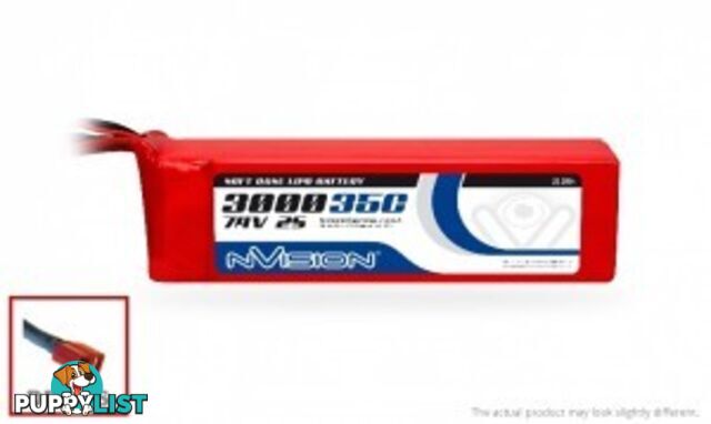 NVISION LiPo 3000mAh 2S 7.4V 35C (Deans plug) 1838 - NVISION NVO