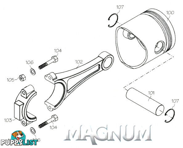 180213 (MAGNUM ENGINE PART) WRIST PIN