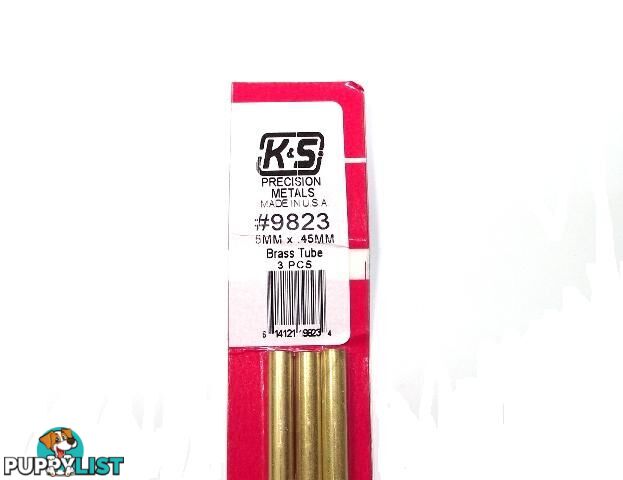 K&S METAL #9823 BRASS ROUND TUBE 5X300MM 3PCS - K &amp; S METALS