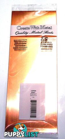 K&S METAL #277 .016 COPPER SHEET METAL 1PC - K &amp; S METALS