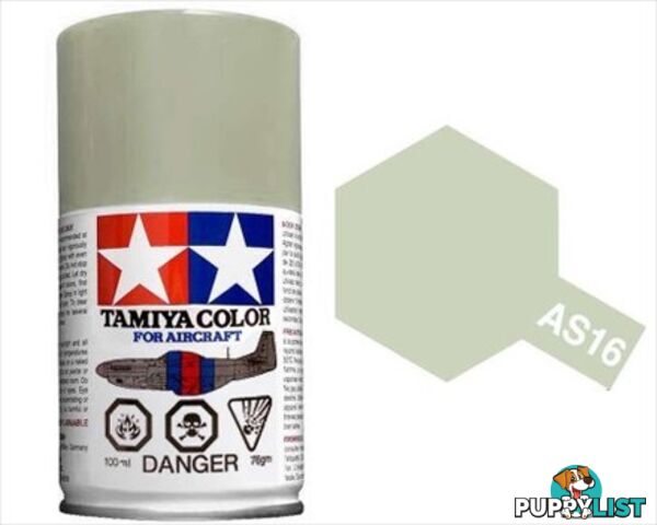 AS-16 TAMIYA ACRYLIC SPRAY PAINT 100ml (Aircraft) LIGHT GRAY - TAMIYA PAINTS &amp; Accessories