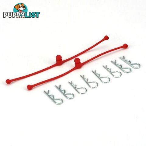 DUBRO BODY KLIP RETAINERS RED 2PCE  2248 - DUBRO