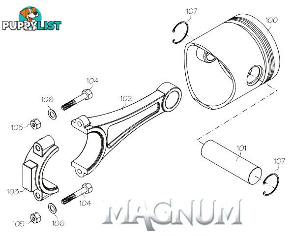 40210G (MAGNUM ENGINE PART) CRANKSHAFT GPA40 GPA46 GPA53