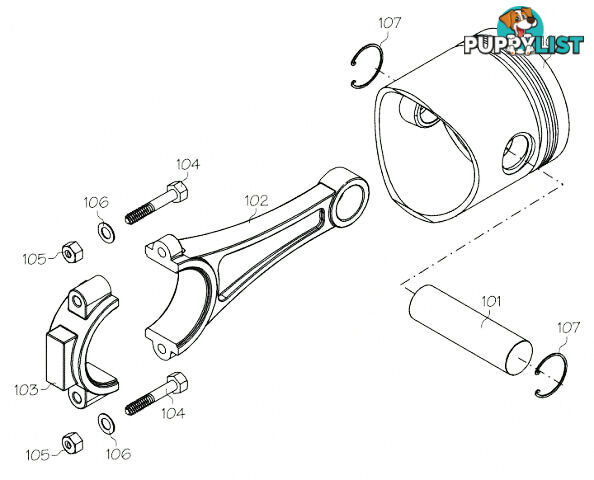 R6107 (YS ENGINE PART) WRIST PIN 61