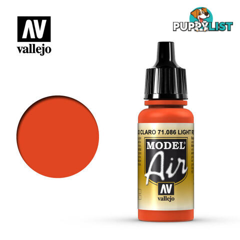 VALLEJO MODEL AIR ACRYLIC PAINT LIGHT RED 71086 - VALLEJO