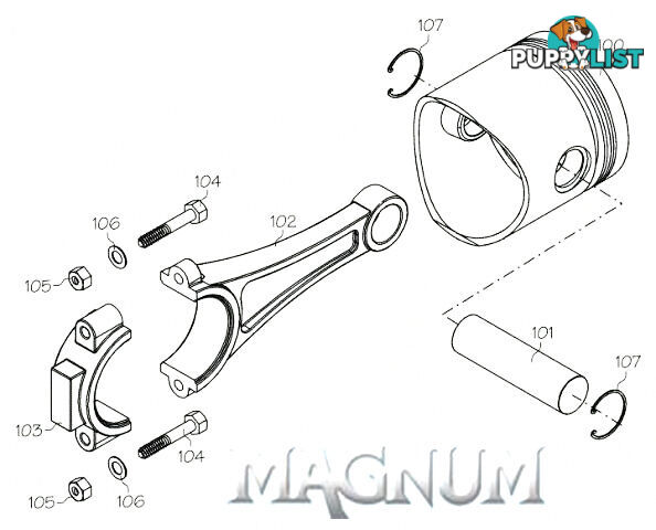 91101X (MAGNUM ENGINE PART) CRANKCASE XL91