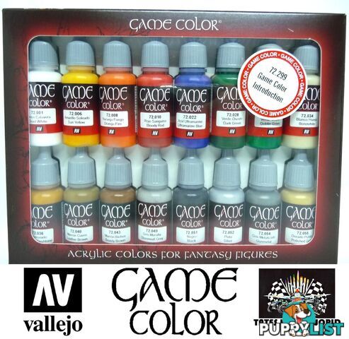 VALLEJO GAME 72299 16 Game Colour Introduction Set Acrylic Paint