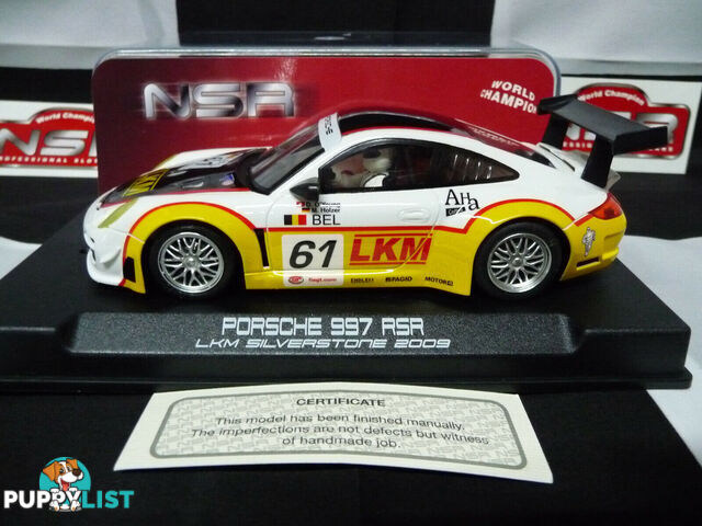 NSR 1:32 0055AW Porsche 997 GT3 LKM S/stone 2009 No.61 slot car also suits  scalextric/carrera - NSR - Does not apply