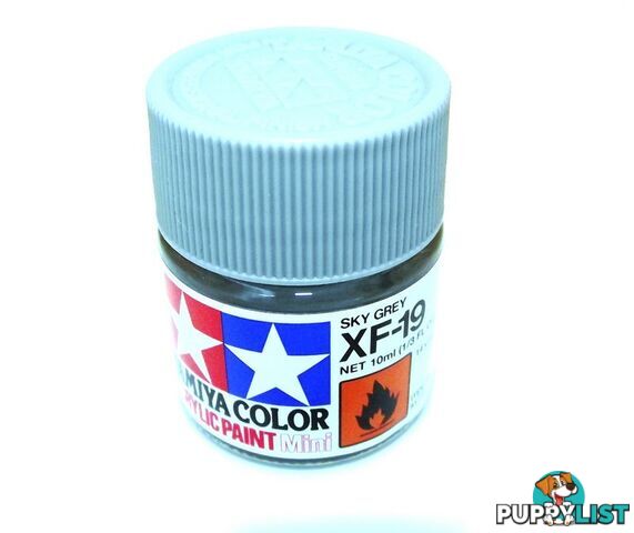 XF-19   TAMIYA ACRYLIC PAINT FLAT SKY GREY - TAMIYA PAINTS &amp; Accessories