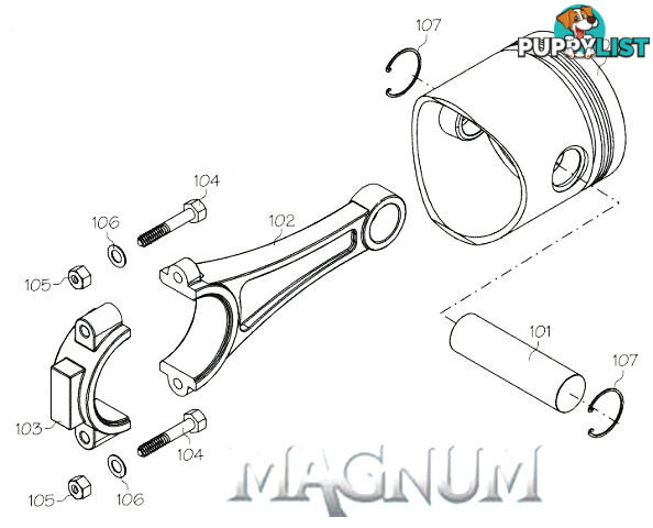 28601 (MAGNUM ENGINE PART) MUFFLER ASSY