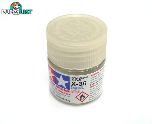 X-35   TAMIYA ACRYLIC PAINT SEMI GLOSS CLEAR (gloss) - TAMIYA PAINTS &amp; Accessories