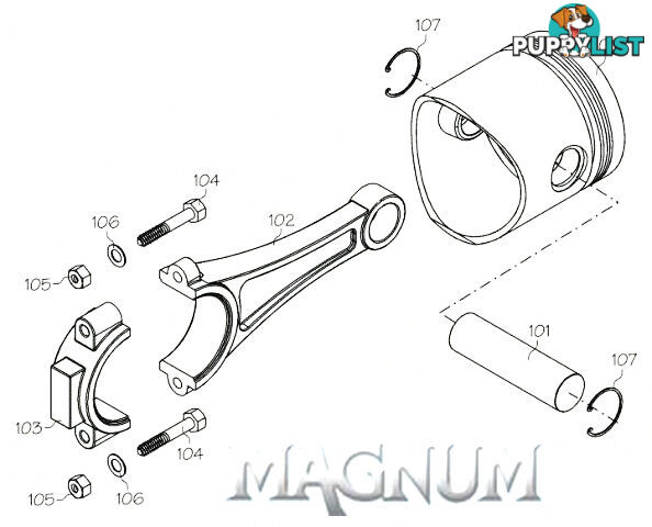 61103F (MAGNUM ENGINE PART) CYLINDER HEAD FS61AR