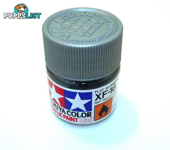 XF-16   TAMIYA ACRYLIC PAINT FLAT ALUMINIUM - TAMIYA PAINTS &amp; Accessories