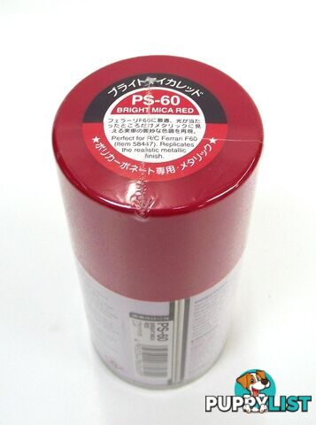 PS-60 TAMIYA POLYCARBONATE SPRAY PAINT  BRIGHT MICA RED - TAMIYA PAINTS &amp; Accessories