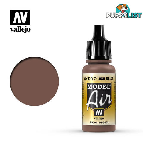 VALLEJO MODEL AIR ACRYLIC PAINT RUST 71080 - VALLEJO