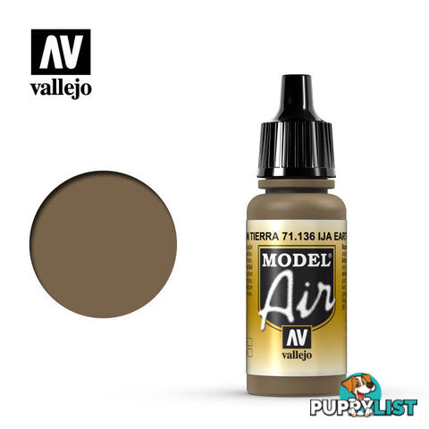 VALLEJO MODEL AIR ACRYLIC PAINT EARTH BROWN 71136 - VALLEJO