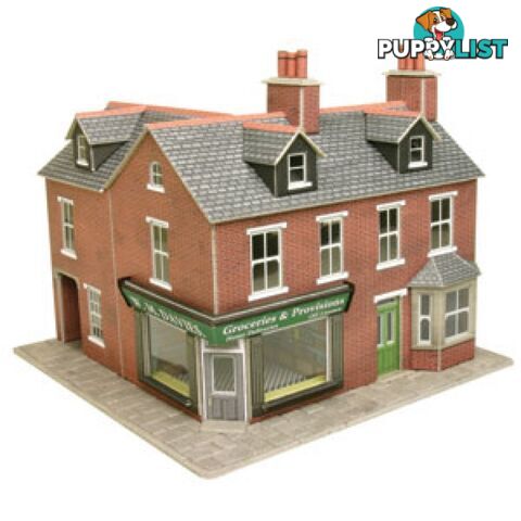 METCALFE PO263 TERRACED CORNER SHOP RED BRICK - METCALFE