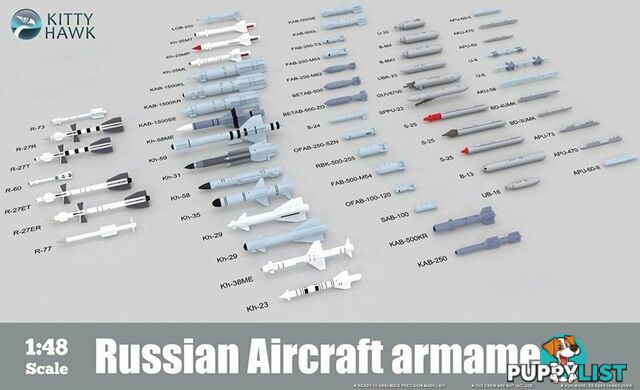 KITTY HAWK 1/48 Russian Aircraft Armament 80151 PLASTIC MODEL KIT - KITTY HAWK