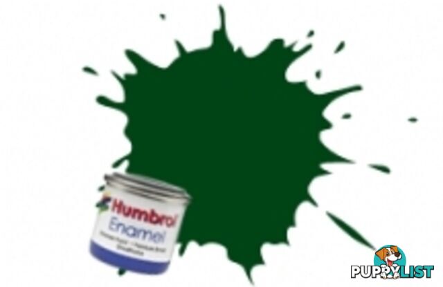 195   HUMBROL ENAMEL PAINT DARK GREEN SATIN - HUMBROL