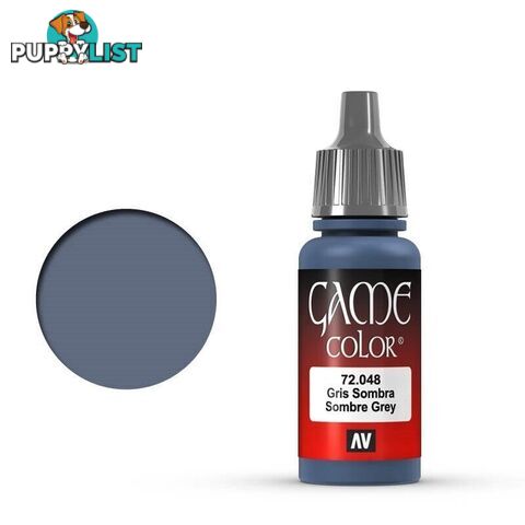 VALLEJO GAME 72048 Color Sombre Grey 17ml Acrylic Paint