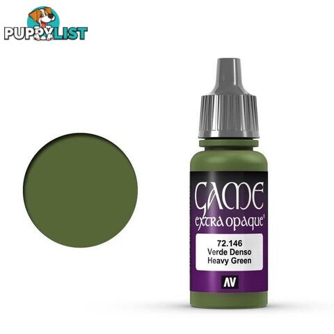 VALLEJO GAME 72146 Color Extra Opaque Heavy Green 17ml Acrylic Paint