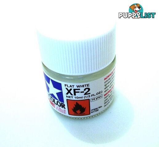 XF-2   TAMIYA ACRYLIC PAINT FLAT WHITE - TAMIYA PAINTS &amp; Accessories