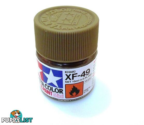 XF-49   TAMIYA ACRYLIC PAINT FLAT KHAKI - TAMIYA PAINTS &amp; Accessories