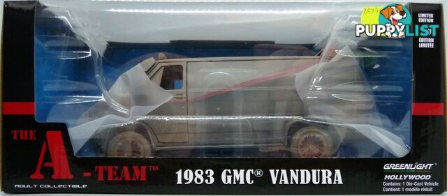 GreenLight 1:24 Scale A Team 1983 GMC Vandura Weathered Version Bullet Holes - Does not apply