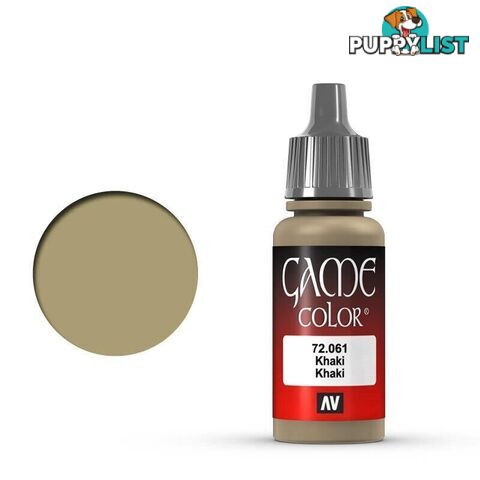 VALLEJO GAME 72061 Color Khaki 17ml Acrylic Paint