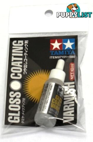 TAMIYA ACRYLIC PAINT GLOSS COATING VARNISH 87151 10ml - Tamiya Craft Tools