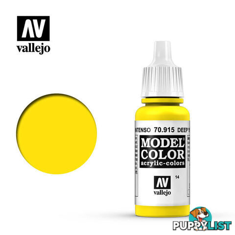 VALLEJO MODEL COLOR DEEP YELLOW 17ML AV70915 - VALLEJO