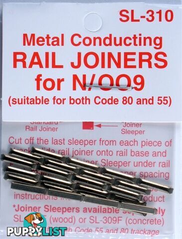 PECO SL310 RAIL JOINERS N/SILVER - PECO